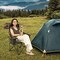 Goplus 1/2 PCS Folding Camping Chair with Footrest Adjustable Backrest Padded Cushion